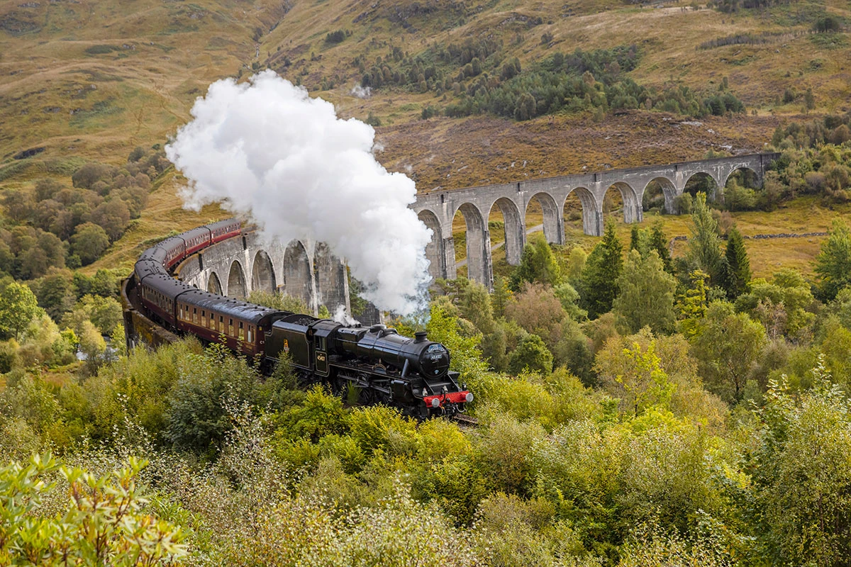 Jacobite Steam Train on Glenfinnan Viaduct