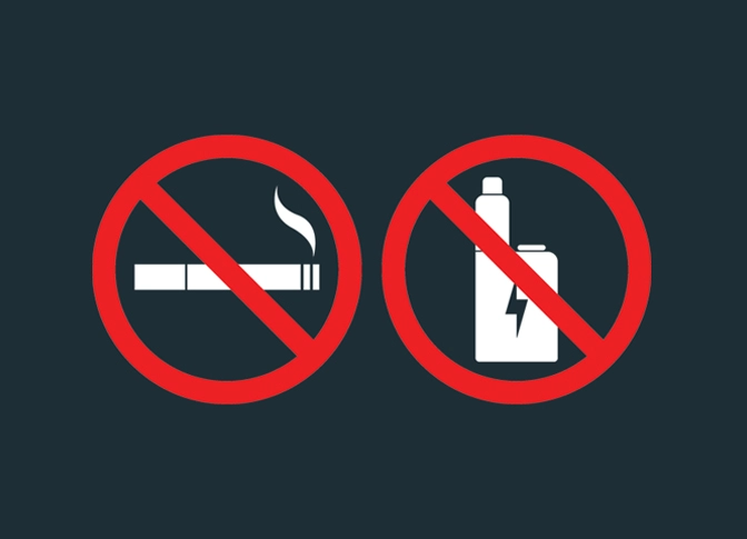 No smoking or vaping sign