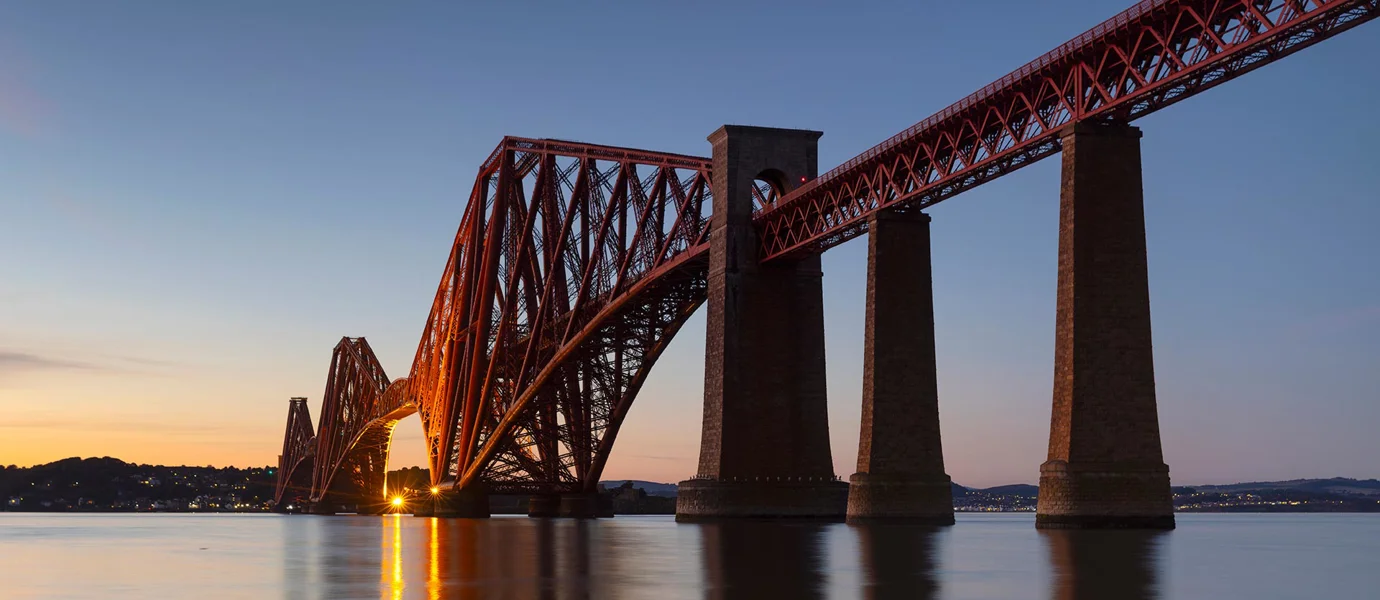 Forth Bridge at dusk