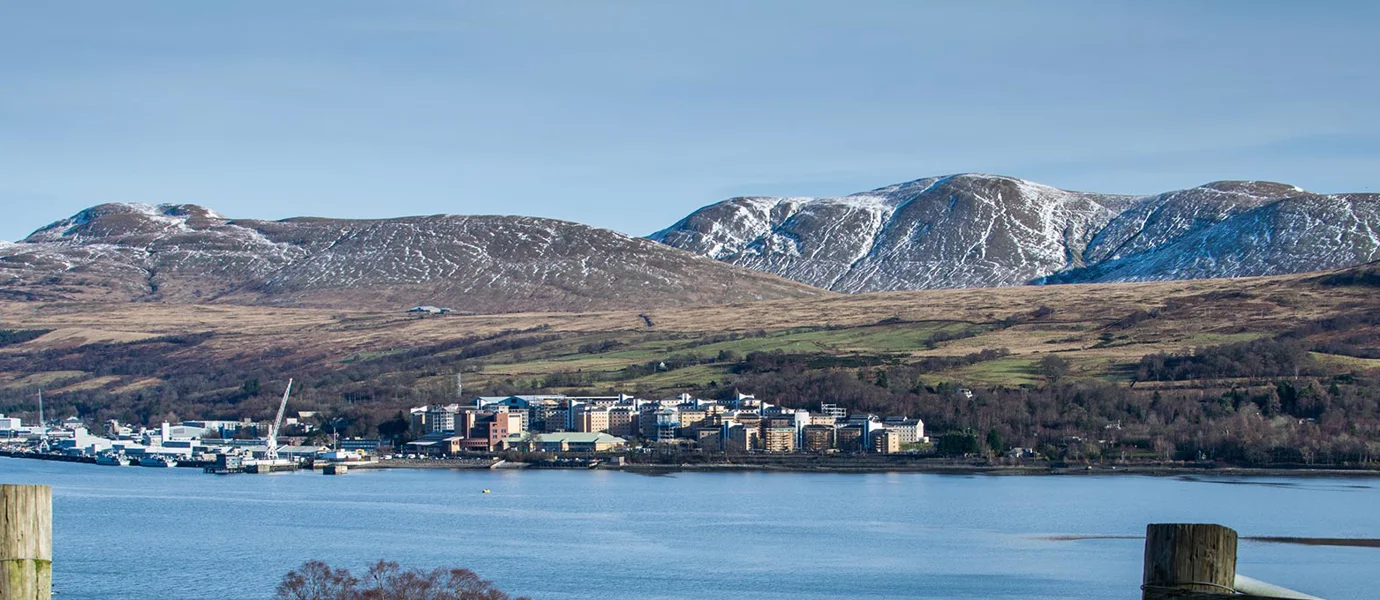 Garelochhead from across loch